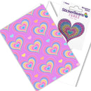 TEREZ GROOVY HEART Greeting Card StickerBeans