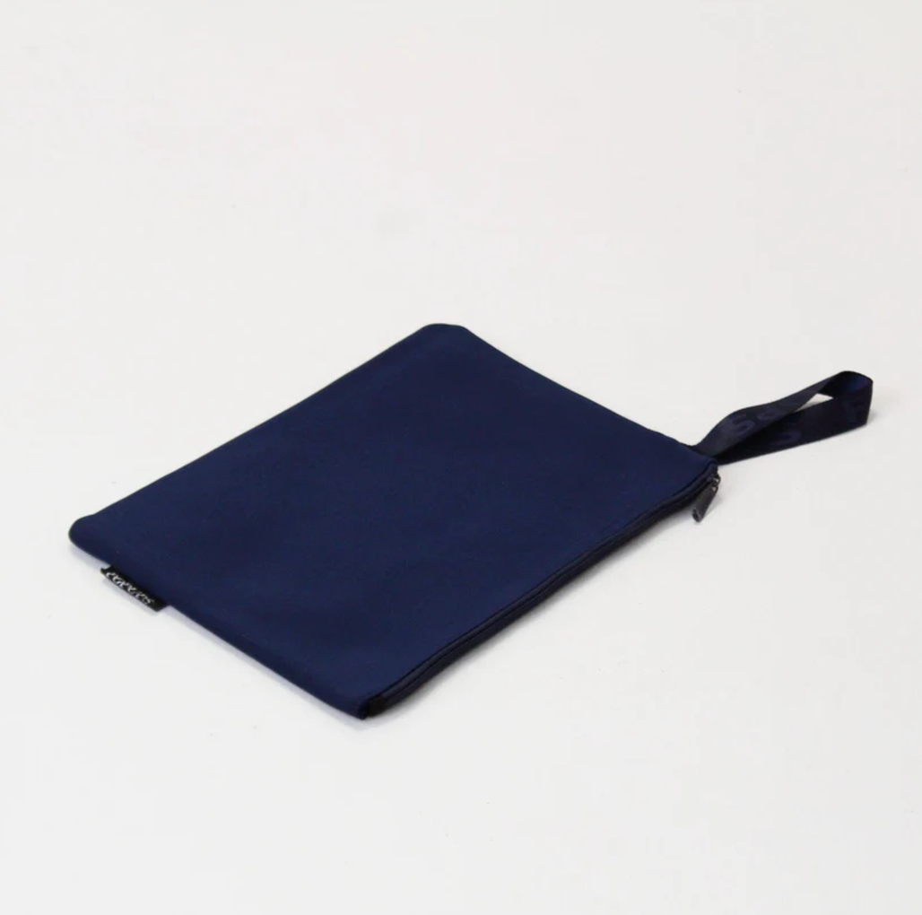 Deep Blue Oversized Wristlet Pouch