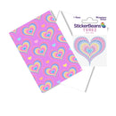 TEREZ GROOVY HEART Greeting Card StickerBeans