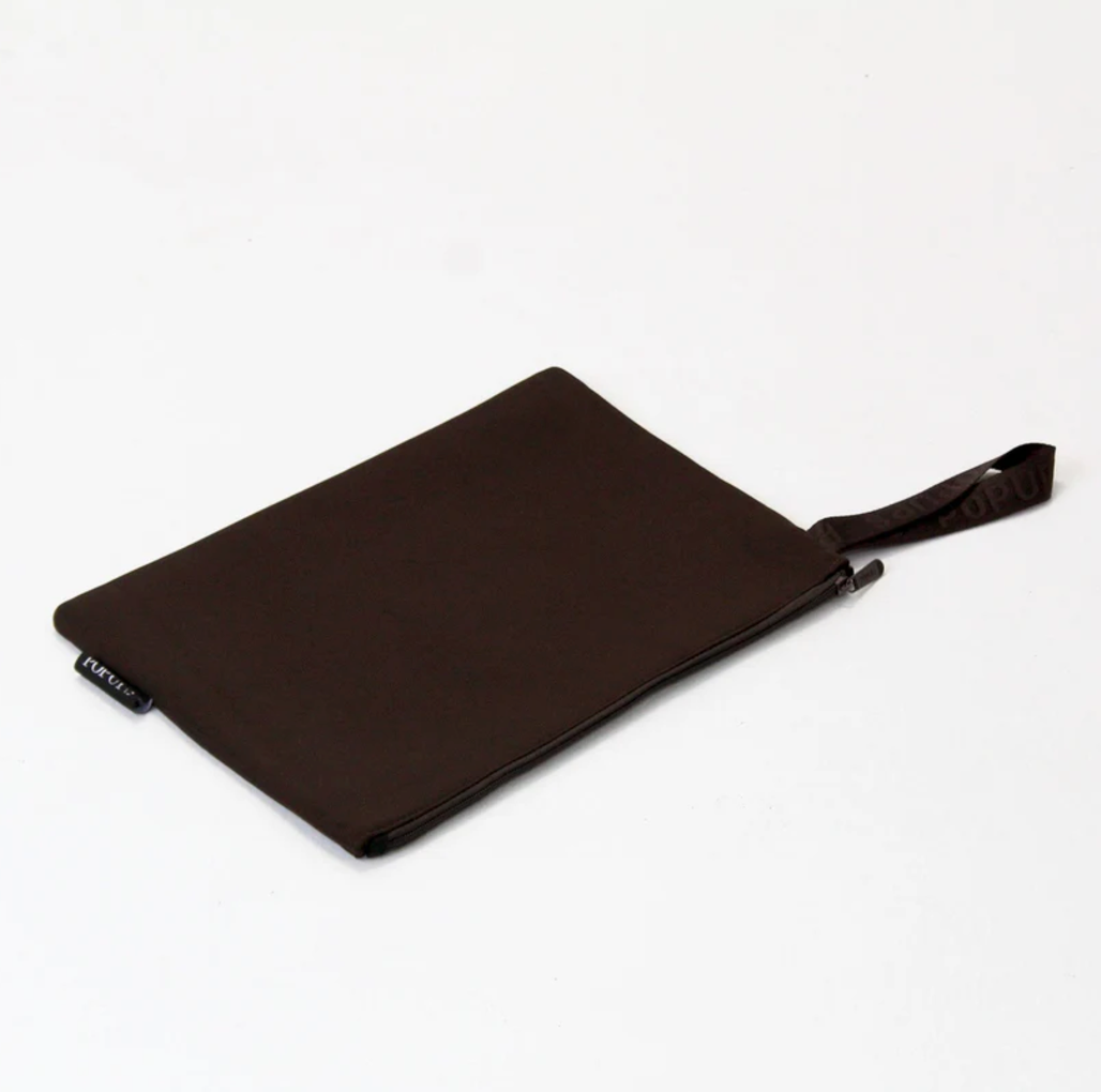Espresso Oversized Wristlet Pouch