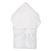 White Seersucker Stripe Everykid Hooded Towel