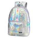 Iridescent Gradient Star Diamond Stitch Puffer Backpack