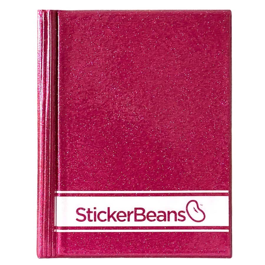 Raspberry Pink & White Sticker Beans Collector's Book