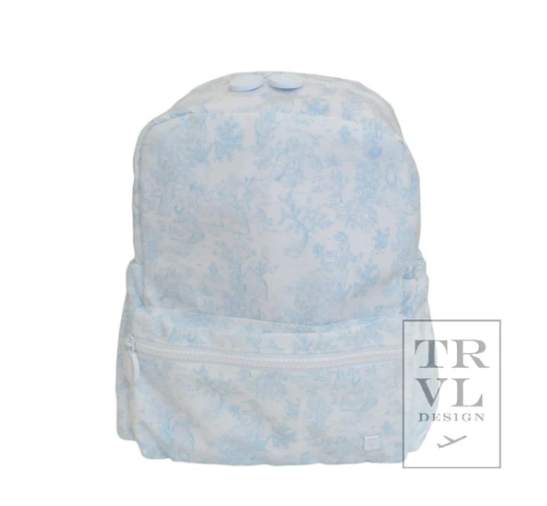 Bunny Toile Blue Backpack