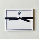 Navy Soccer Motif Stationery