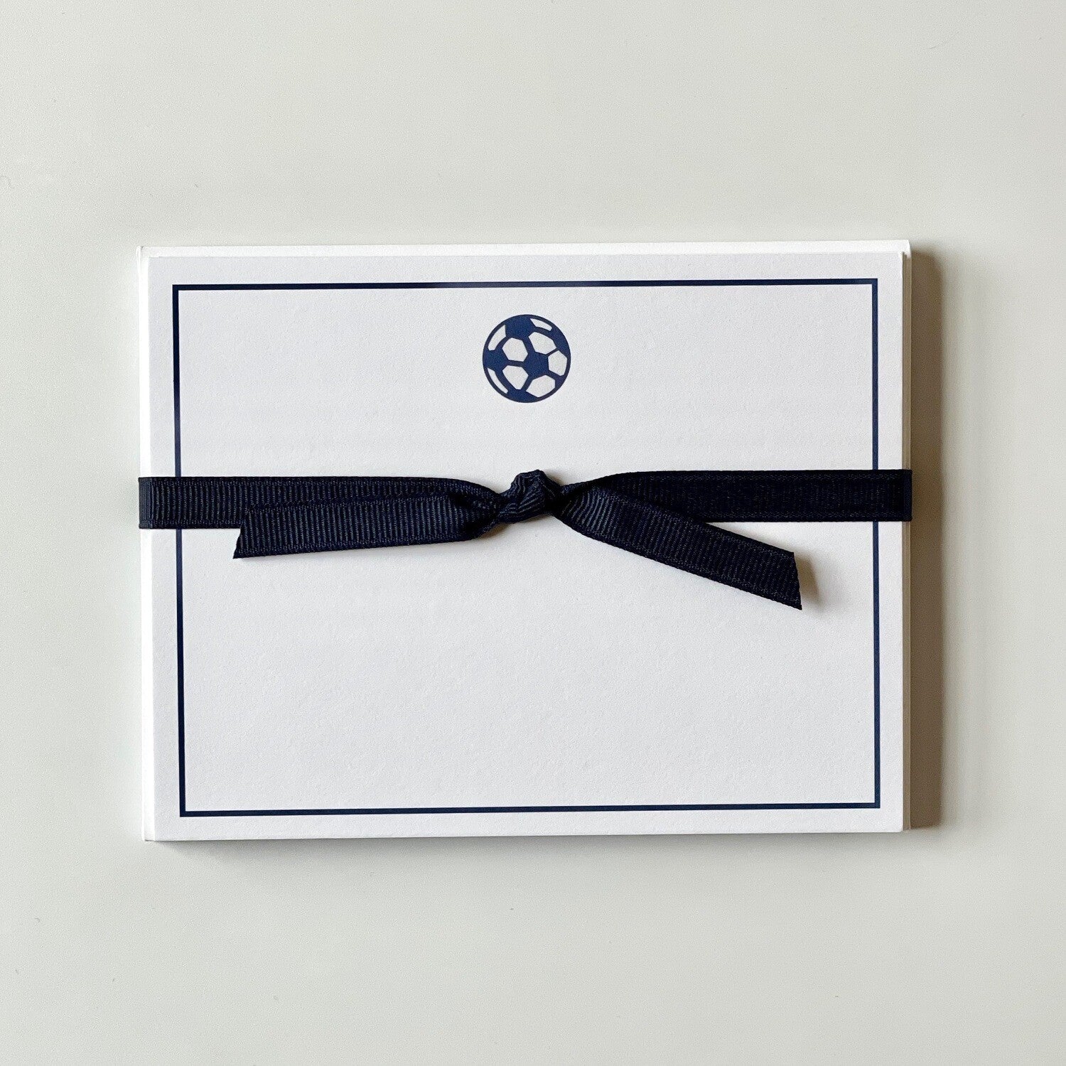 Navy Soccer Motif Stationery