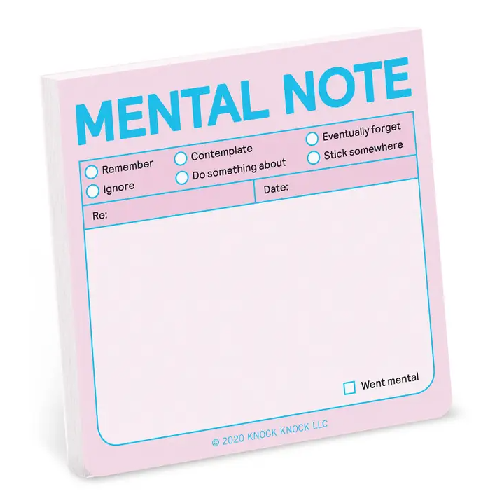 Mental Note Sticky Notes (Pastel)