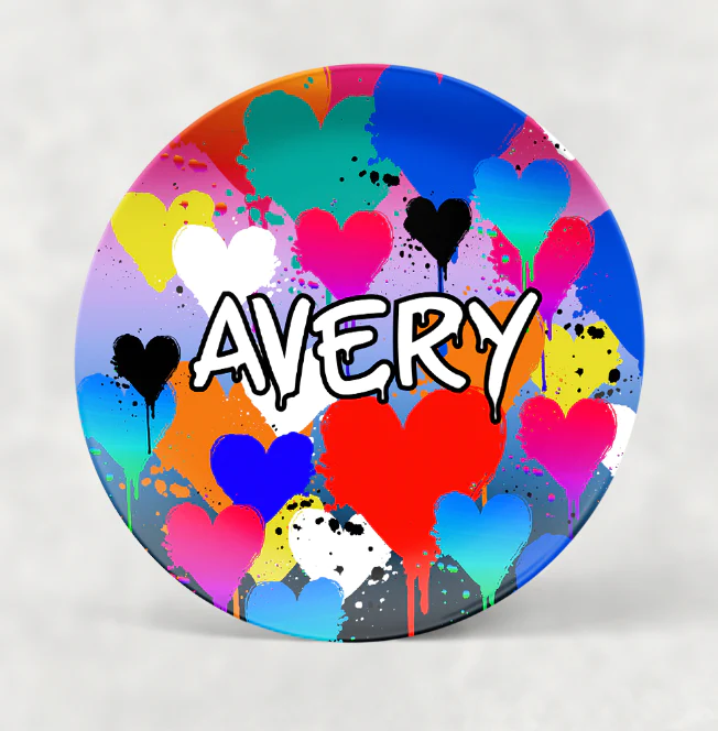 Hearts Personalized Kids Tableware