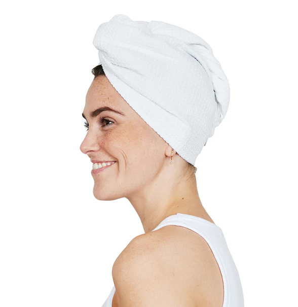 Crystal White Quick Dry Hair Wrap