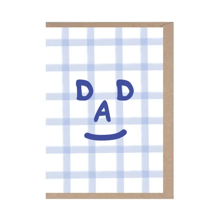 Gingham Dad Greeting Card