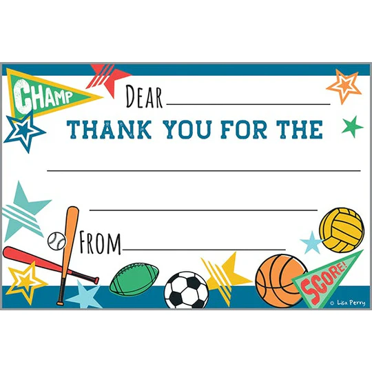 Sports Thank You Postcards