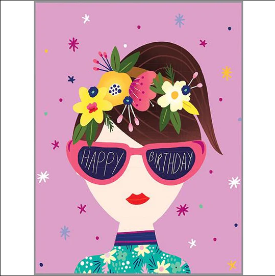Sunglasses Girl Greeting Card