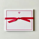 Big Heart Pink Flat Note Cards