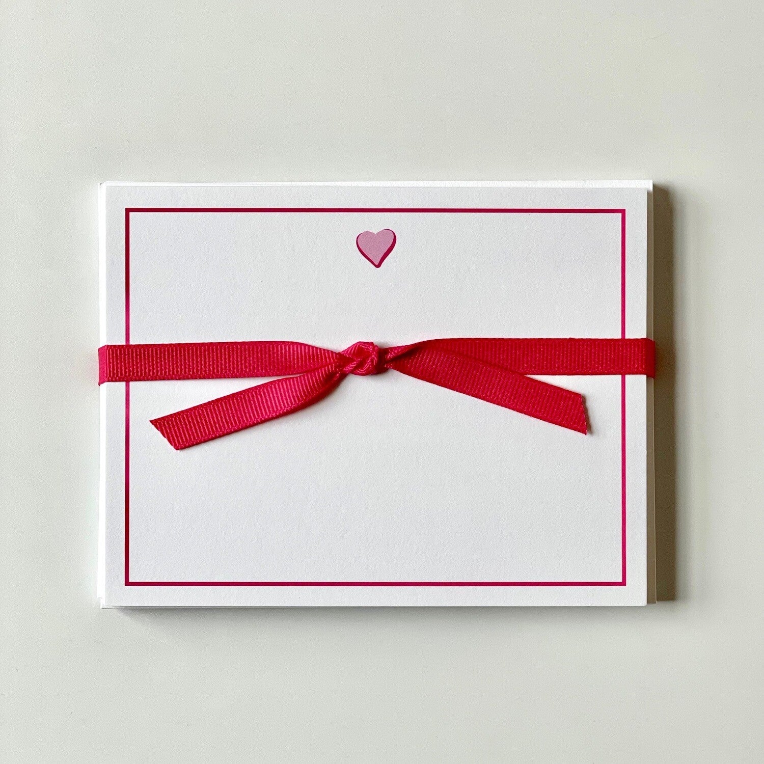 Big Heart Pink Flat Note Cards