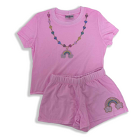 Ice Pink Fire House Shorts Set