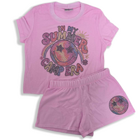 Ice Pink Fire House Shorts Set