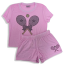 Ice Pink Fire House Shorts Set