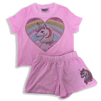Ice Pink Fire House Shorts Set