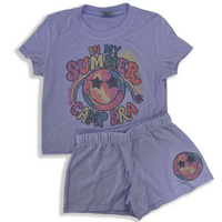 Lavender Fire House Shorts Set