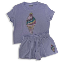 Lavender Fire House Shorts Set