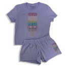 Lavender Fire House Shorts Set