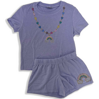Lavender Fire House Shorts Set