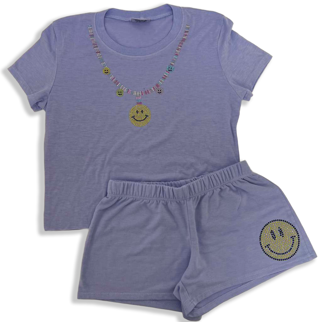Lavender Fire House Shorts Set