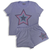 Lavender Fire House Shorts Set
