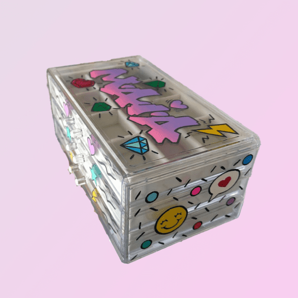 Painted Acrylic Jewelry Box - Image 3