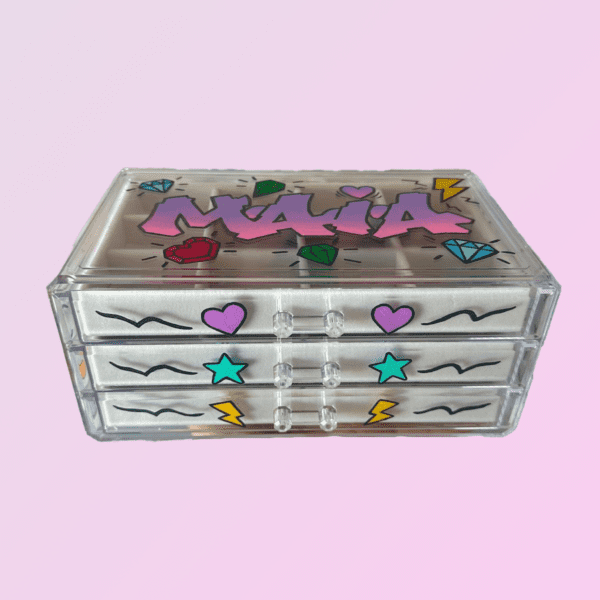 Painted Acrylic Jewelry Box - Image 4