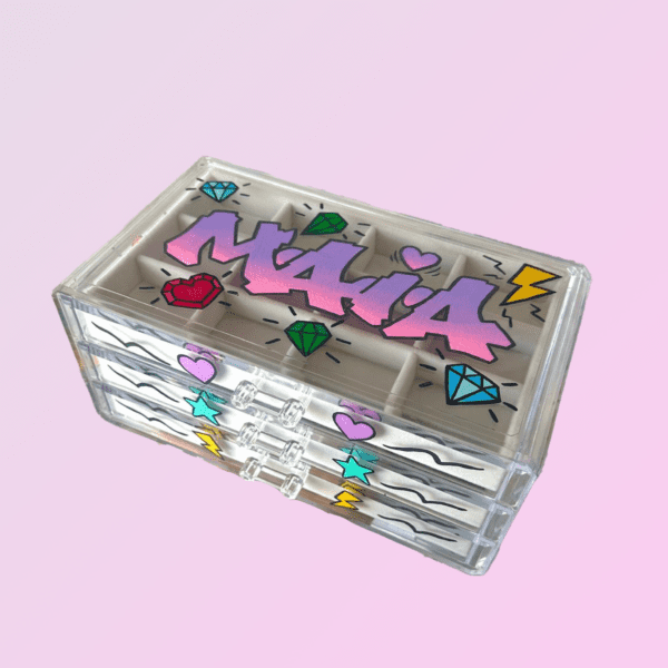 Painted Acrylic Jewelry Box - Image 5