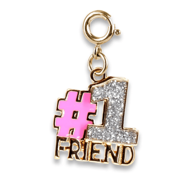 Gold Glitter #1 Friend Charm