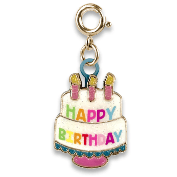 Gold Birthday Cake Charm