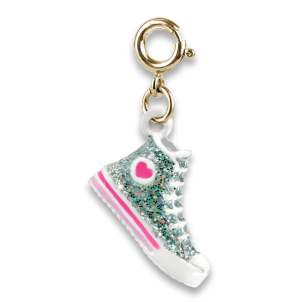 Gold Glitter High Top Sneaker Charm