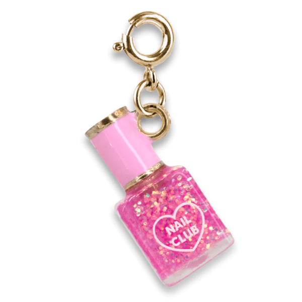 Gold Glitter Nail Polish Charm