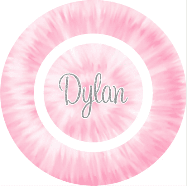 Tie Dye Personalized Kids Tableware - Image 2