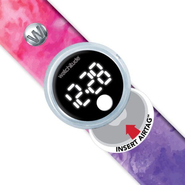 Tag’d Trackable Kids Digital Watch, Rainbow Tie Dye