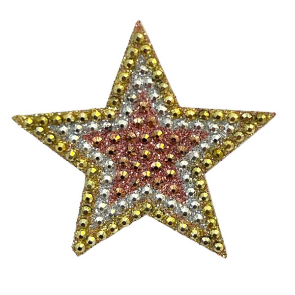 Tricolor Metallic Star Sticker Beans