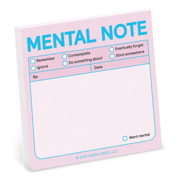 Mental Note Sticky Notes (Pastel)