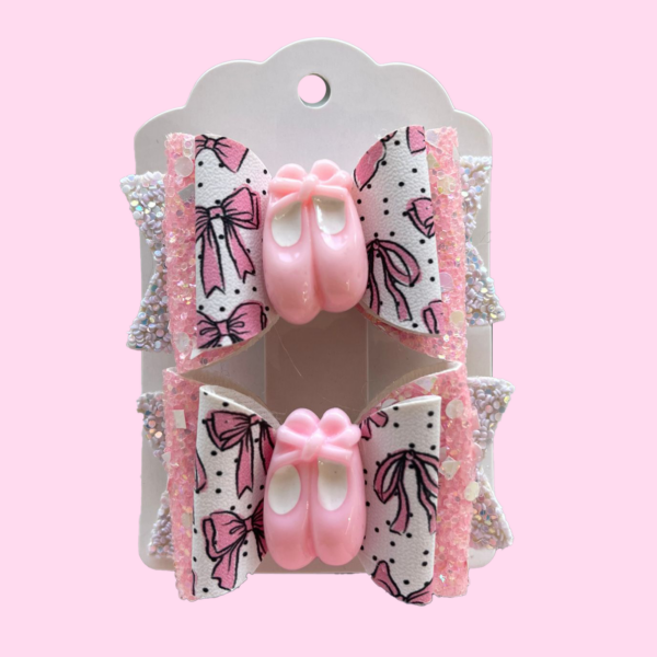 Ballerina Slipper Bow Set