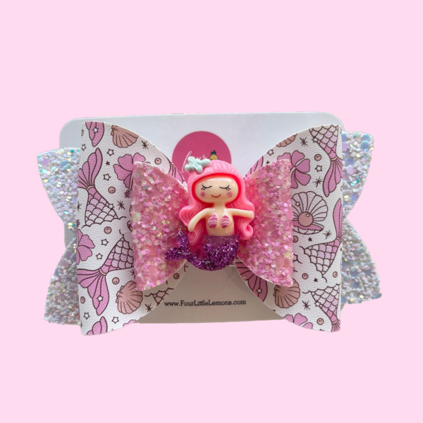 Pink Mermaid Bow