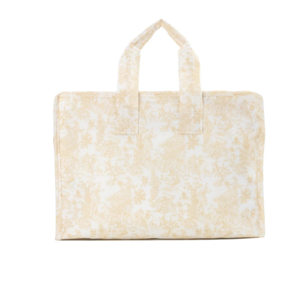 Bunny Toile Sand Overnight Tote