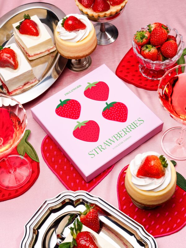 Strawberry Cocktail Napkins - Set Of 4