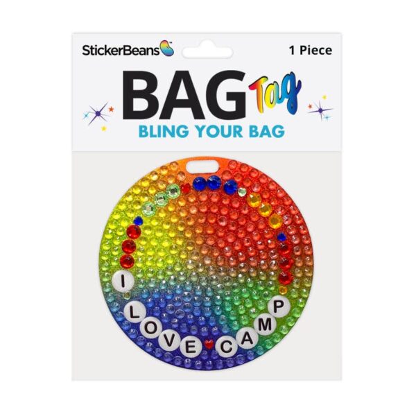 I LOVE CAMP Bag Tag StickerBeans