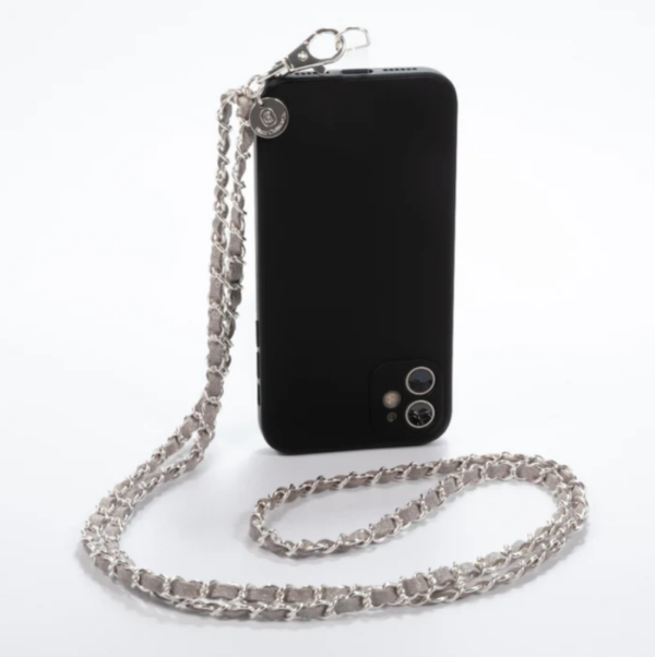 Silver on Silver Crossbody Phone Chain