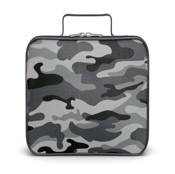 Grey Camo Color-Block Insulated Lunch Box