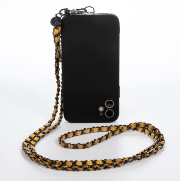 Khaki Metallica Crossbody Phone Chain