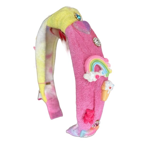 Jewels & Charm Tie Dye Terry Knot Headband