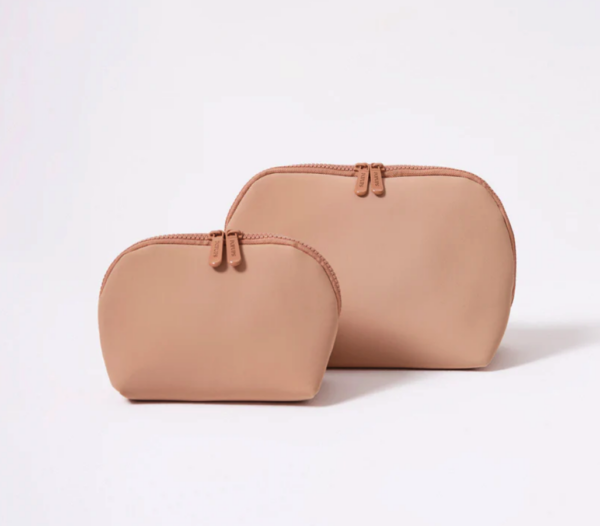 Tan Makeup Pouch Set