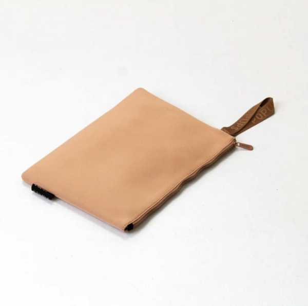 Tan Oversized Wristlet Pouch